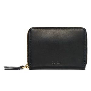 FEED Mini Leather Wallet, Black